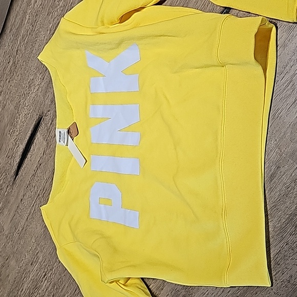 NWT Victoria Secret PINK Slouchy Shoulder sweatshirt size Small - Picture 6 of 7